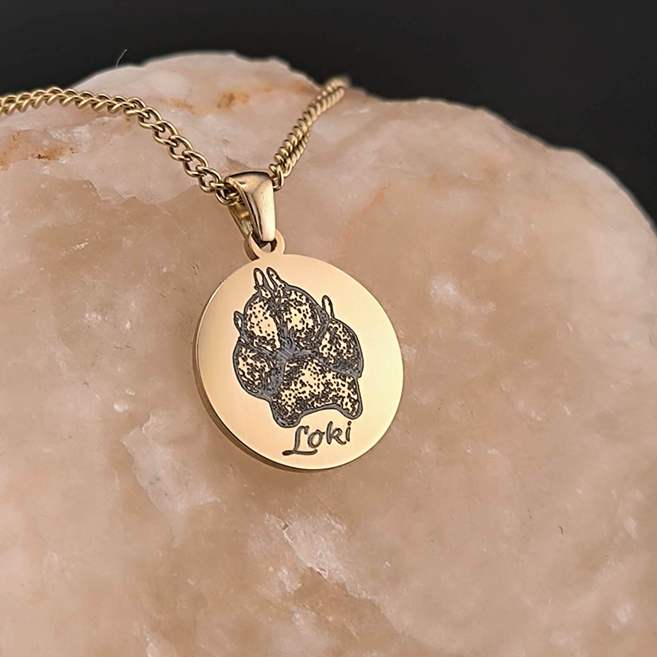 Kette: Herz aus zwei Fingerabdrücken